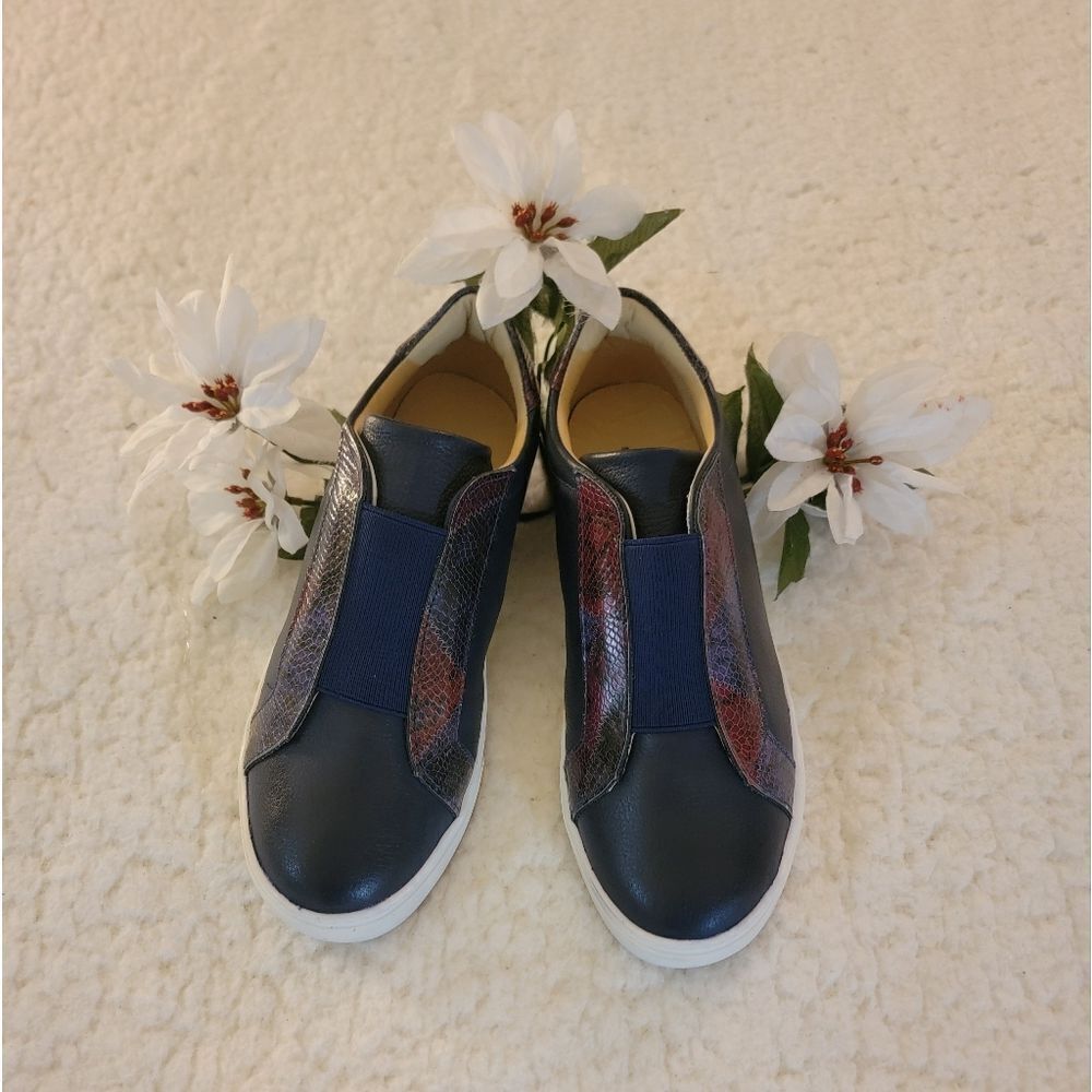 🆕️👟Marc Joseph New York Soho Sneaker w/Brazil Leather - Unisex, Sz 6.5, Navy